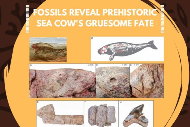 Ancient sea cow was attacked by a crocodile and sharks