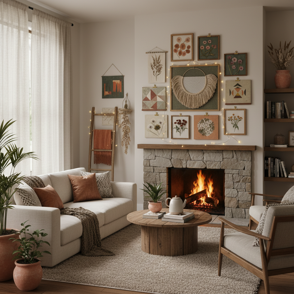 DIY Wall Art Projects to Create a Cozy Living Room Ambiance