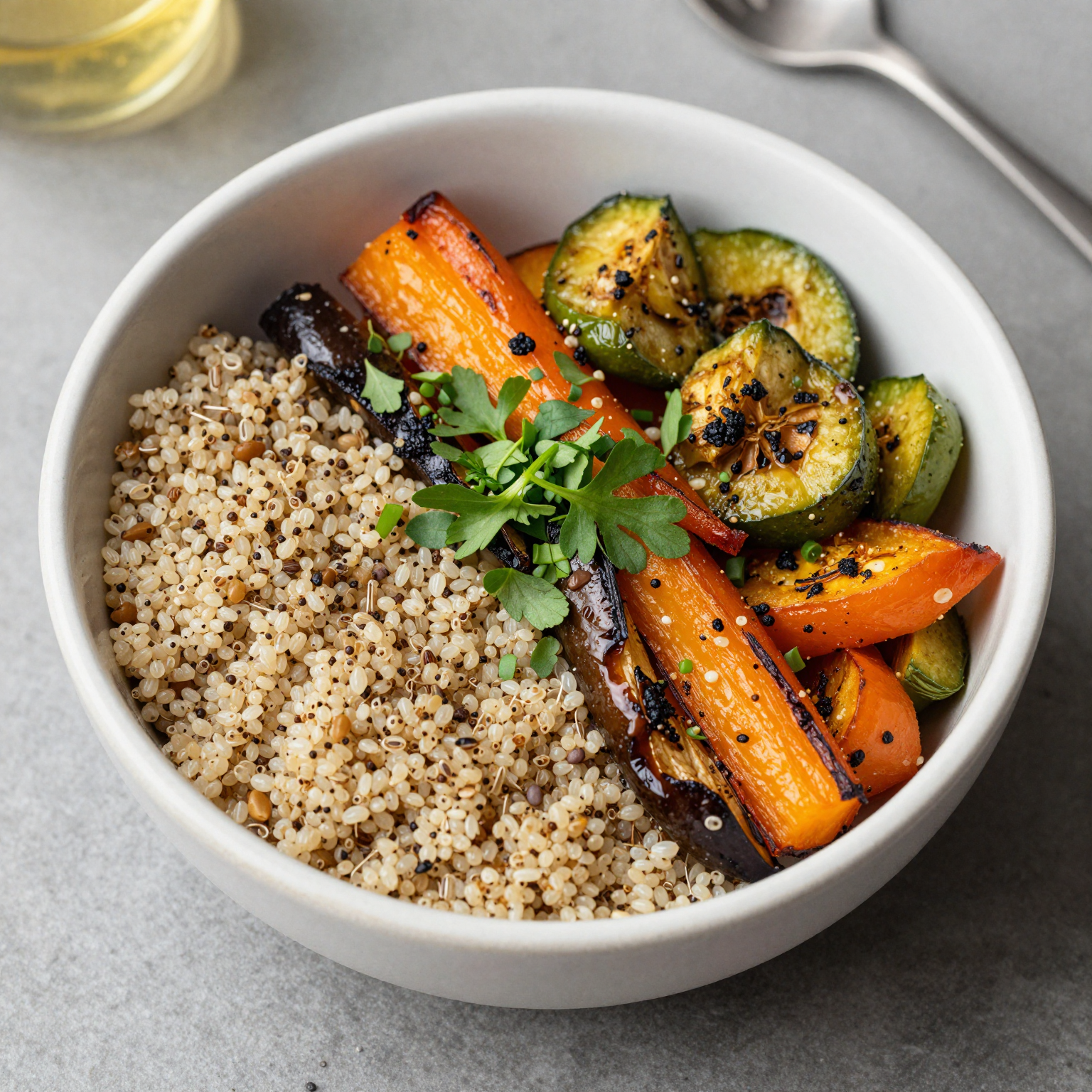 Mediterranean Quinoa Bowl with Roasted Vegetables: A Healthy Recipe for a Balanced Diet